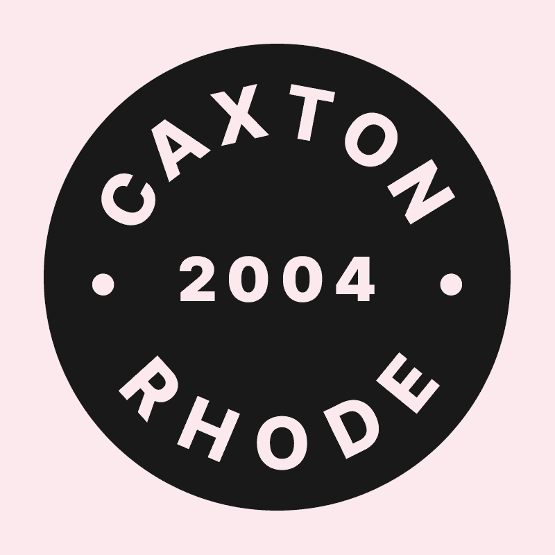 Caxton Rhode Logo. Established 2004. Good With Design